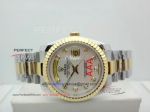 Replica Rolex Day Date 36mm White Mop Dial With Diamond Markers Automatic Watches